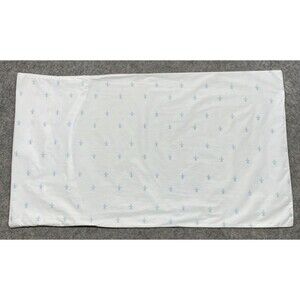 Rachel Ashwell Shabby Chic Couture King Pillowcase White Blue Fleur De Lis
